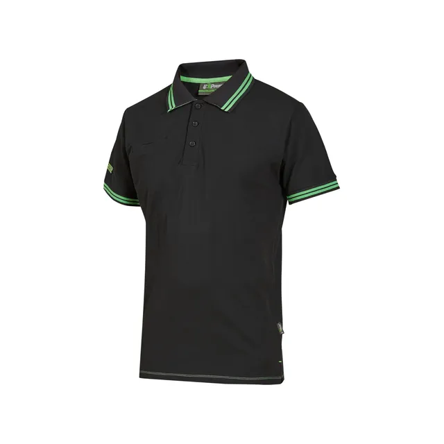 u-power-enjoy-way-polo-asphalt-grey-green-l-kurzarm-stretch image 1