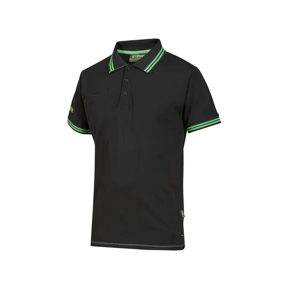 u-power-enjoy-way-polo-asphalt-grey-green-l-kurzarm-stretch image 1