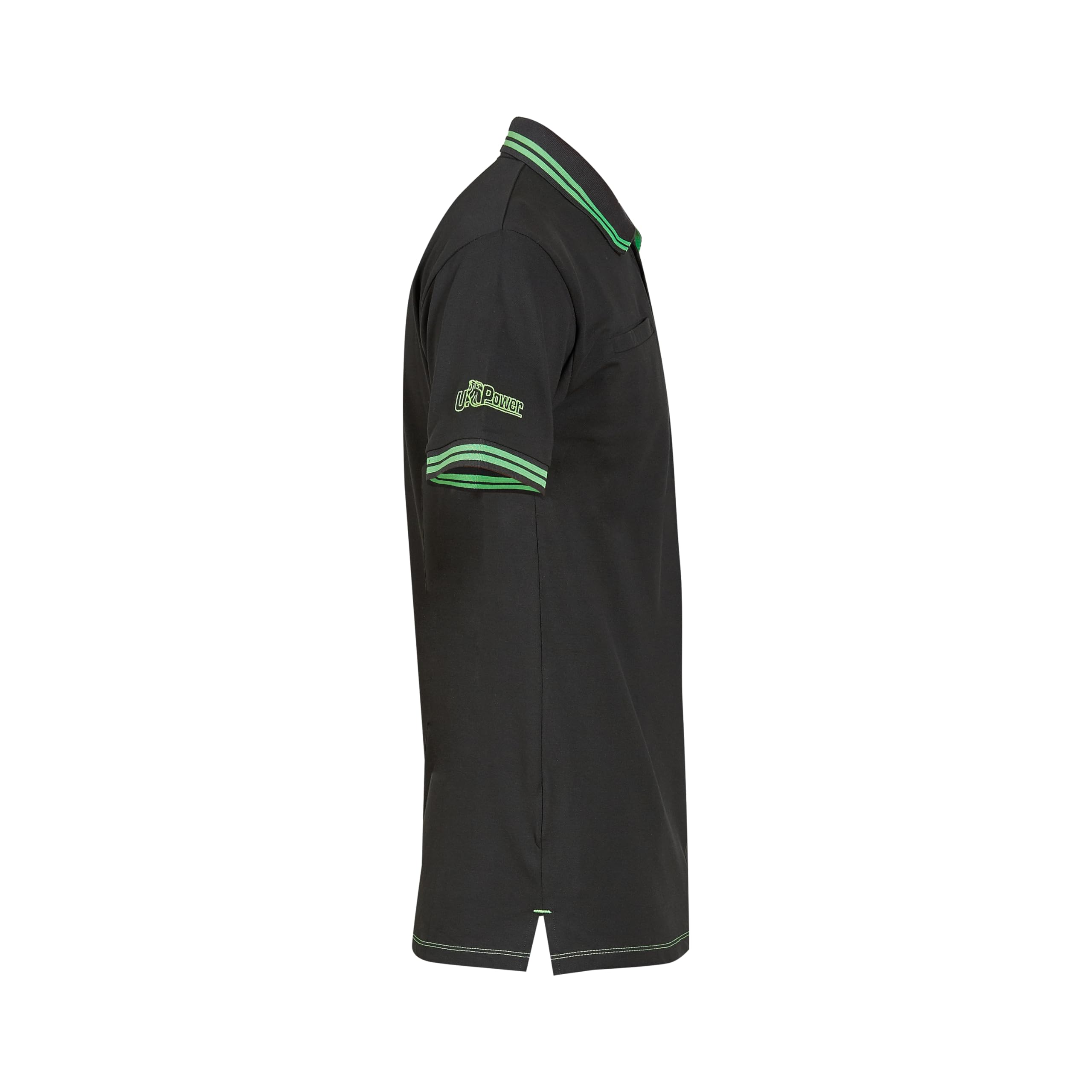 u-power-enjoy-way-polo-asphalt-grey-green-l-kurzarm-stretch image 3